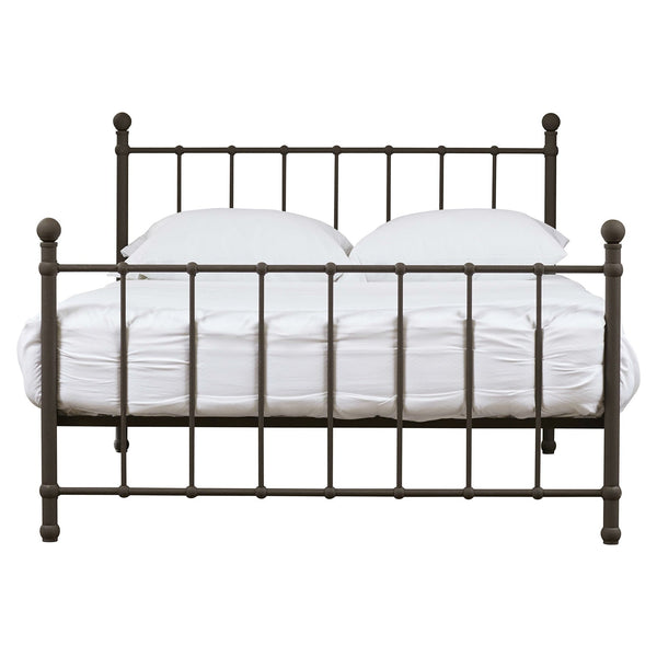 Full size Bronze Metal Platform Bed Frame with Headboard and Footboard