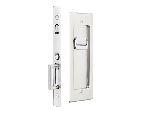 Emtek Narrow Modern Rectangular Pocket Door Mortise Locks