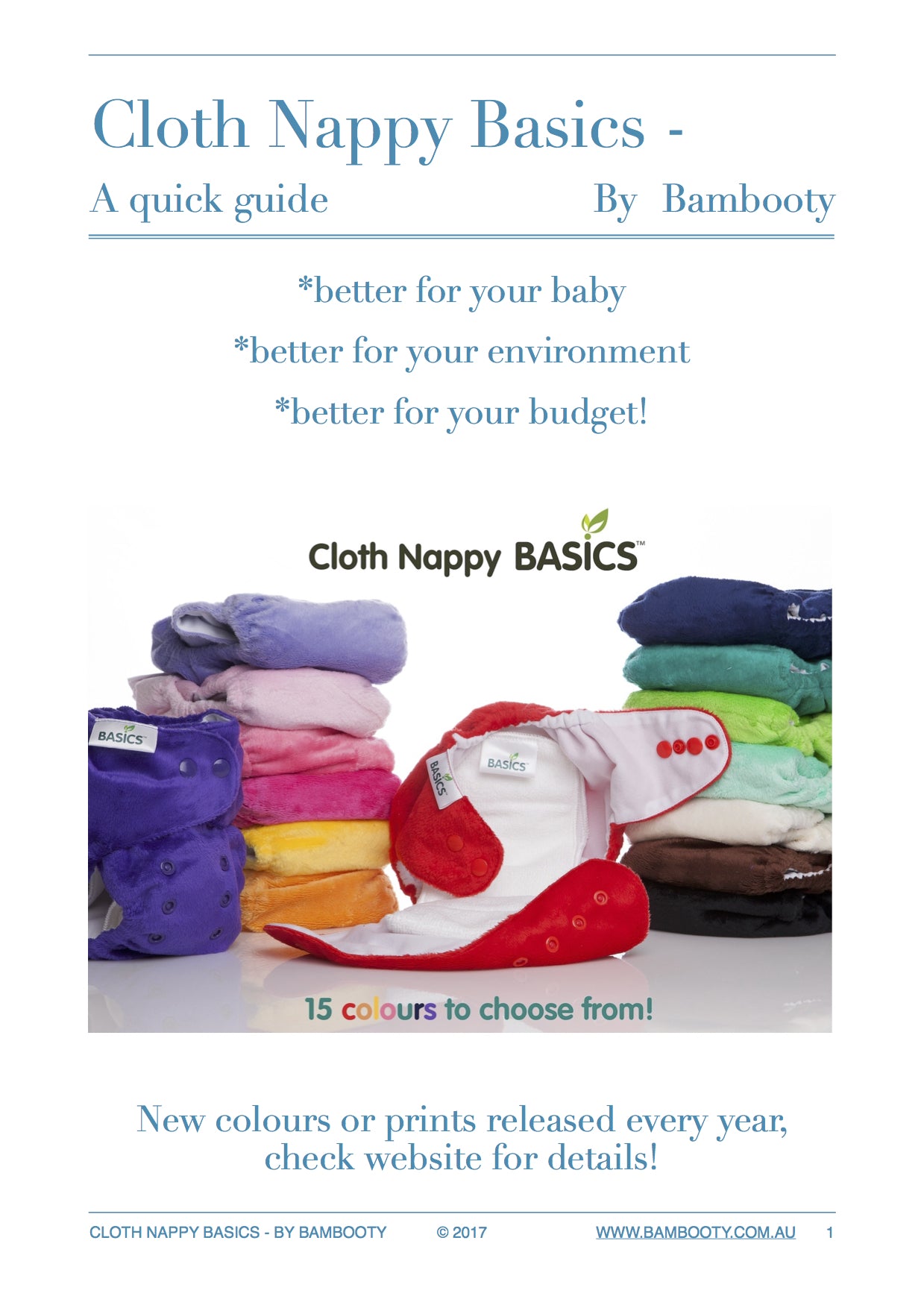 A quick guide to cloth nappy Basics, by Bambooty 1