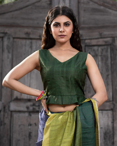 Details more than 181 double colour saree blouse designs latest