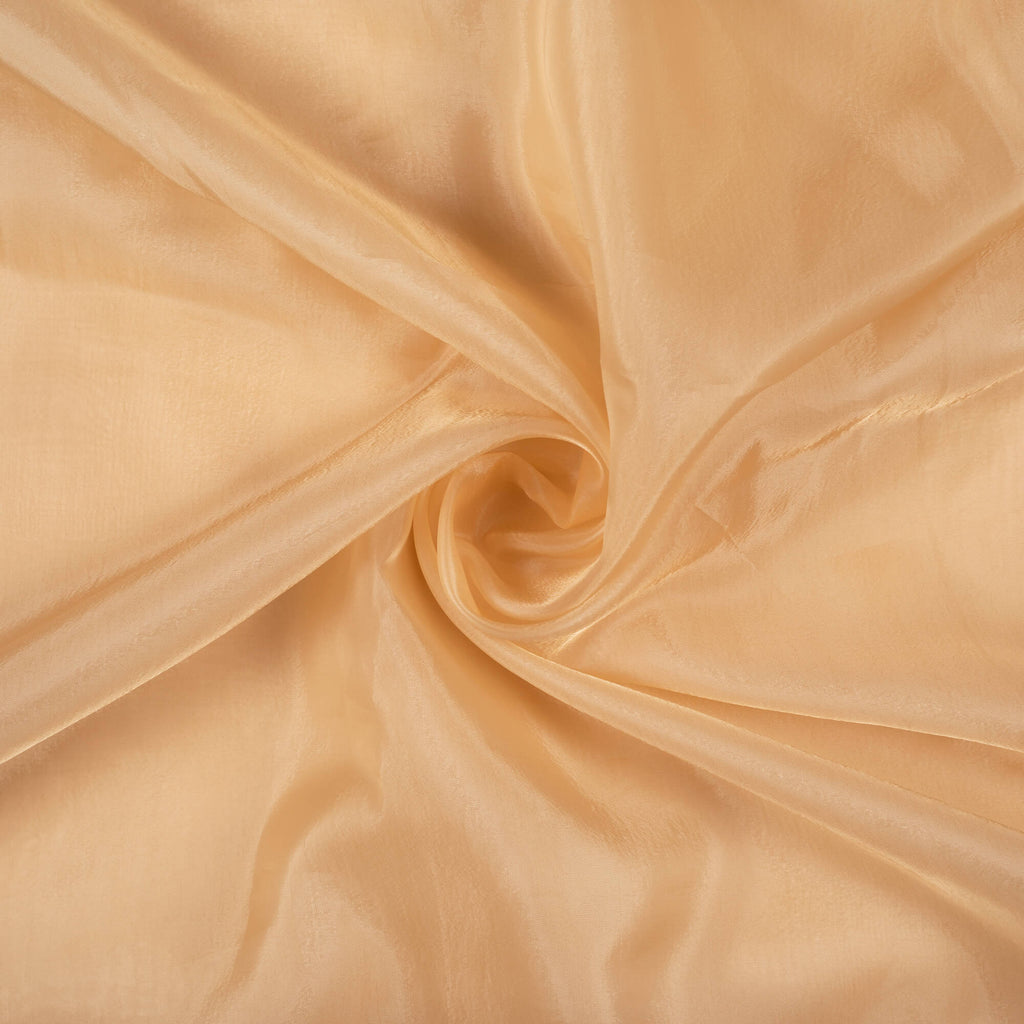 Beige Plain Premium Liquid Organza Fabric Fabcurate