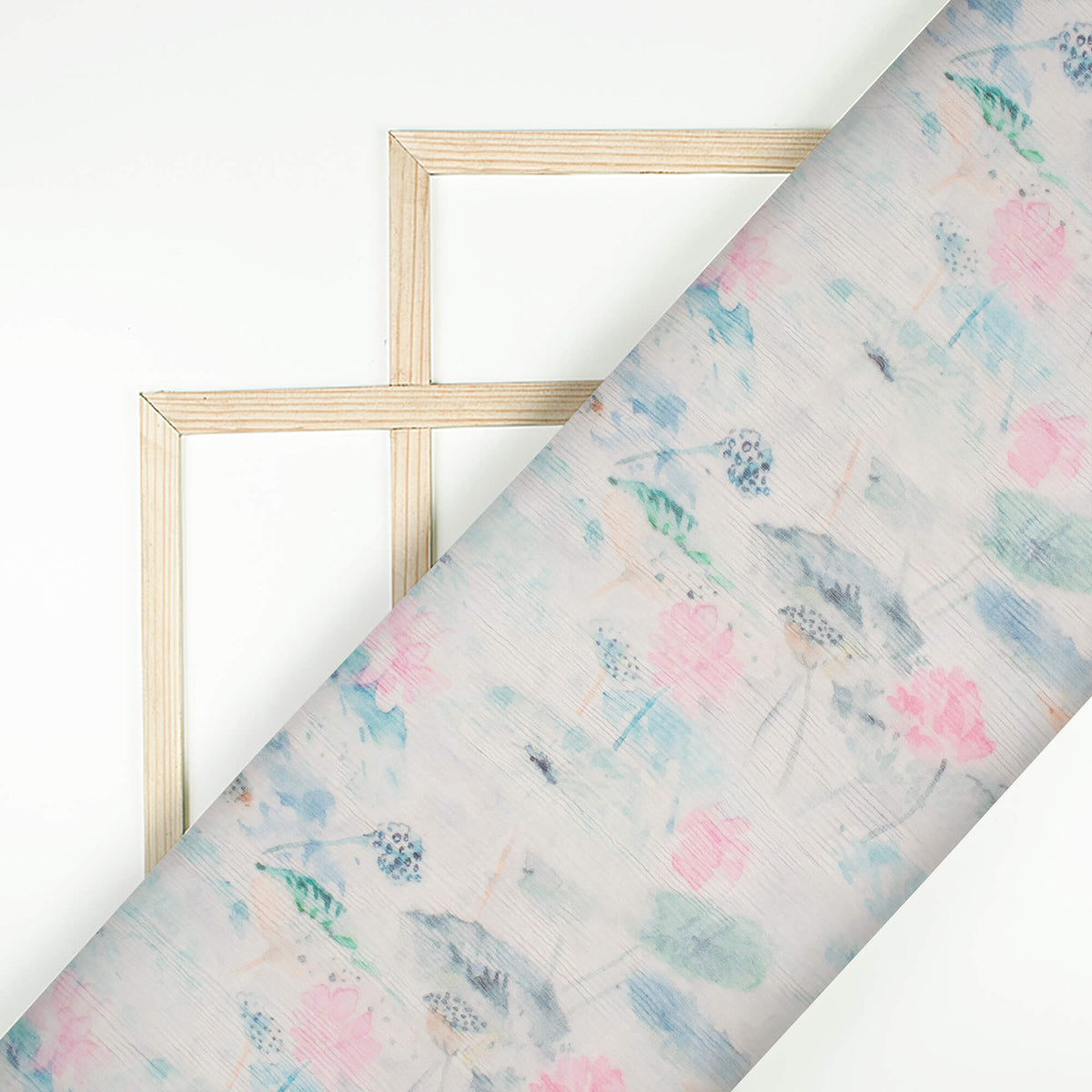 Pink And White Tie & Dye Pattern Digital Print Bemberg Chiffon Fabric –  Fabcurate