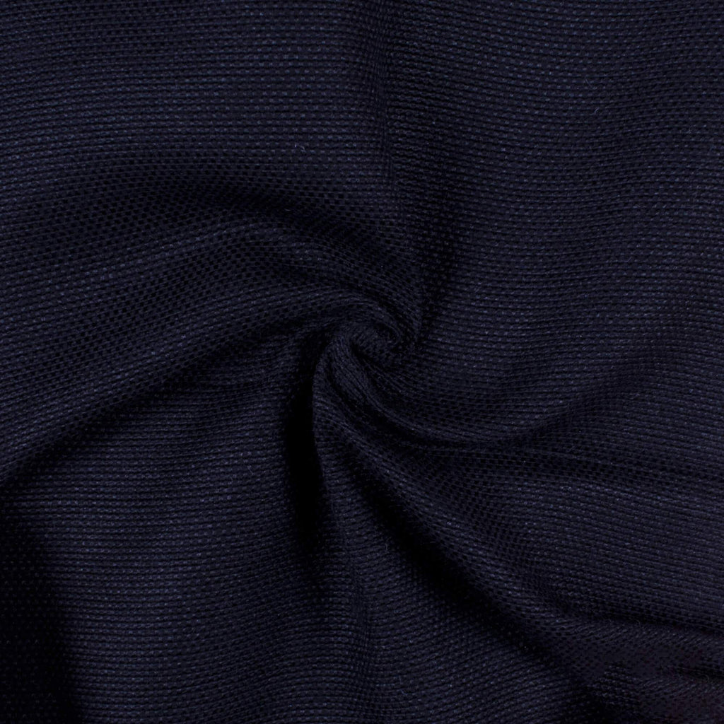 (Cut Piece 0.8 Mtr) Navy Blue Plain Oxford Cotton Premium Shirting Fabric (Width 58 Inches)