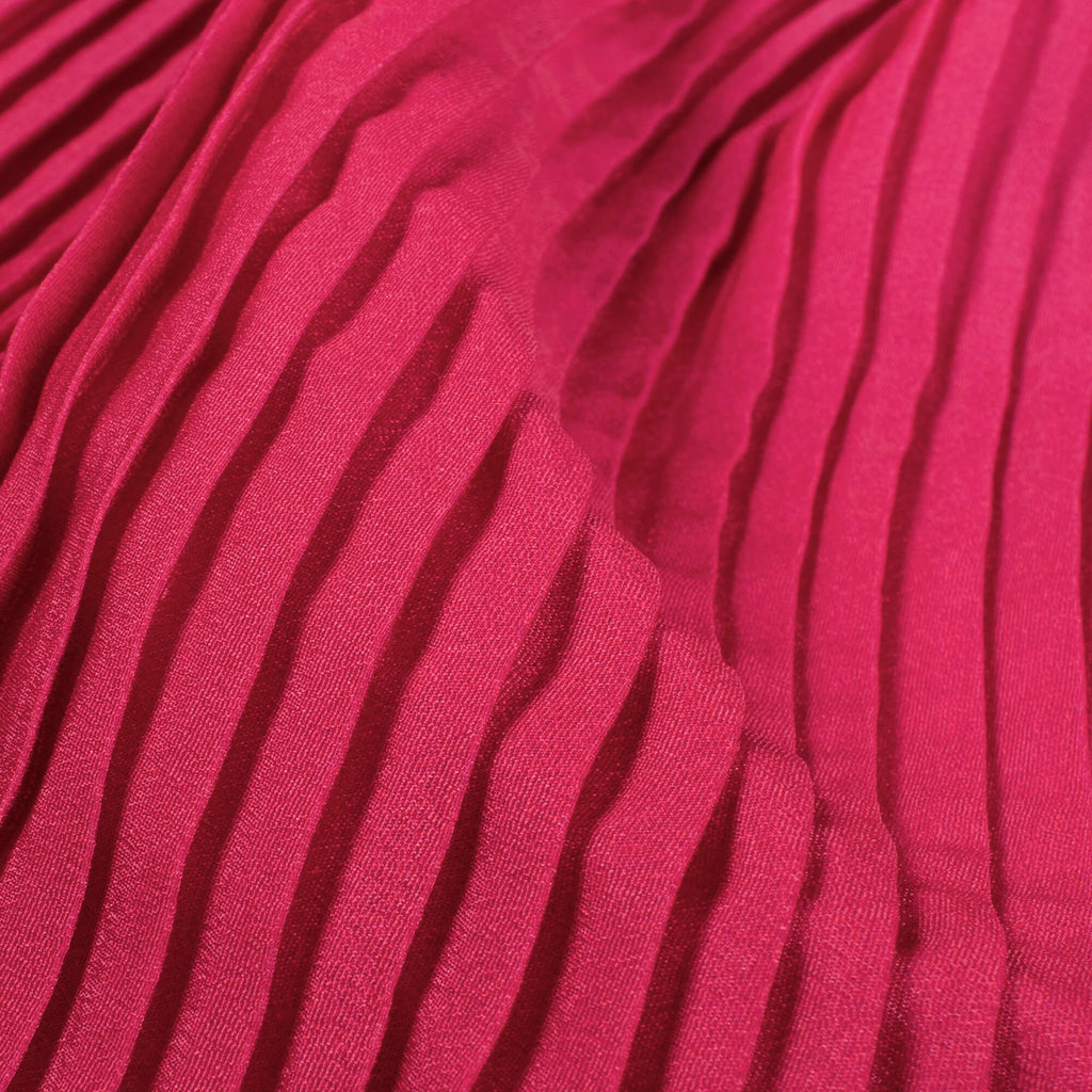Pink Ombre Pattern Digital Print French Crepe Pleated Fabric
