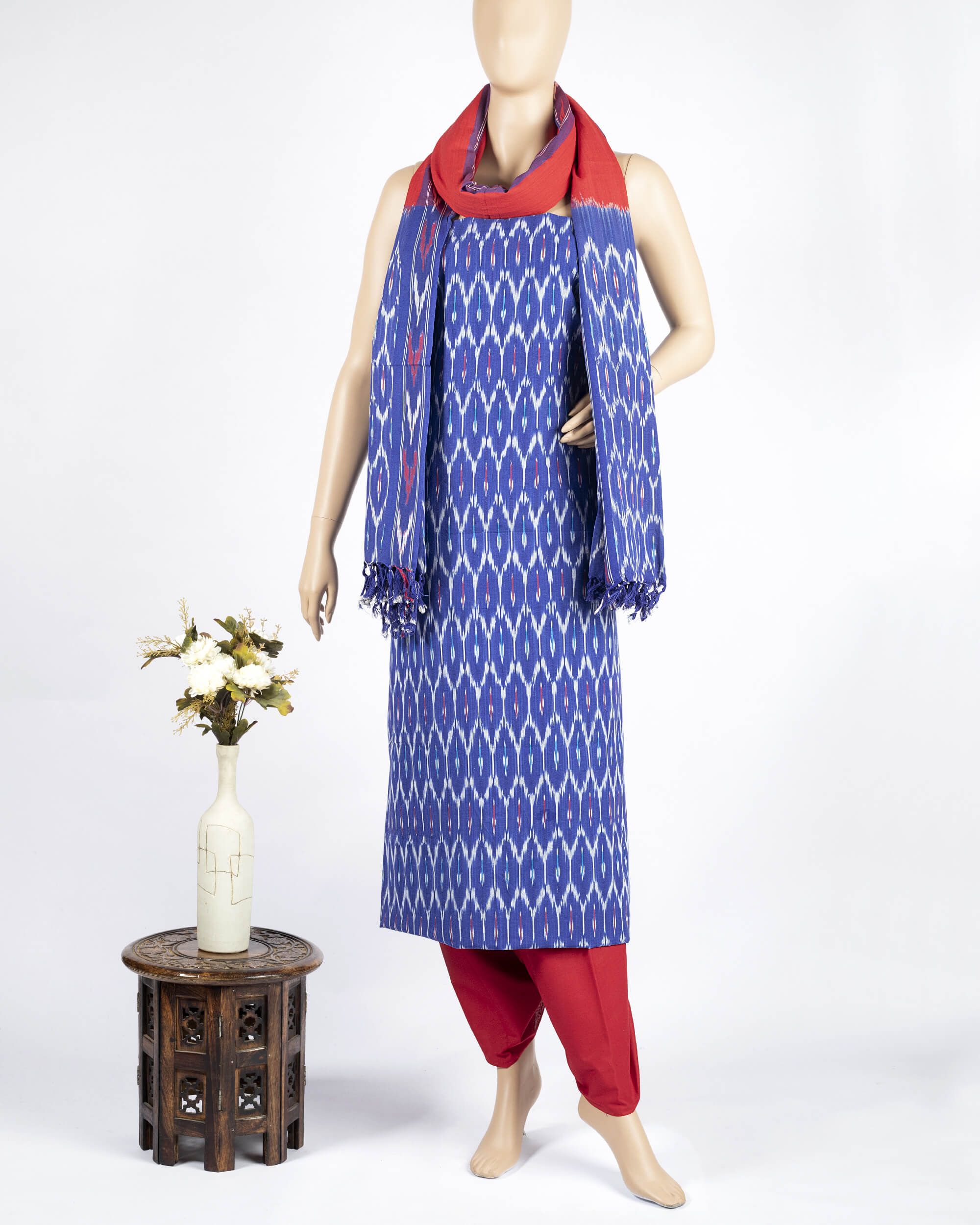 Pochampally Ikkat Kali Design Cotton Kurti Top at best price in Malkajgiri