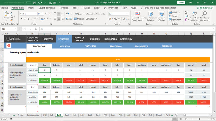 Hojas En Excel