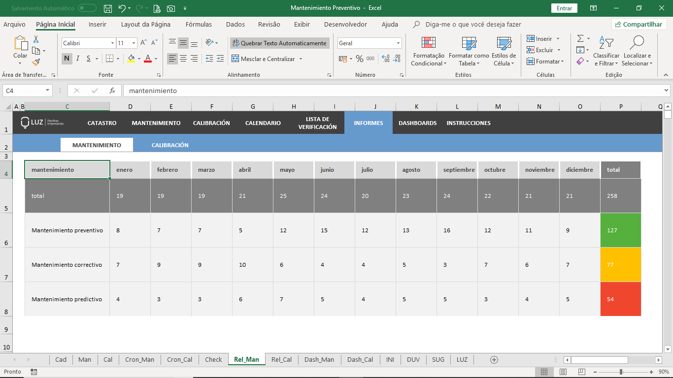 Desierto Recomendar Caligrafía Plantilla Excel Mantenimiento Maquinaria