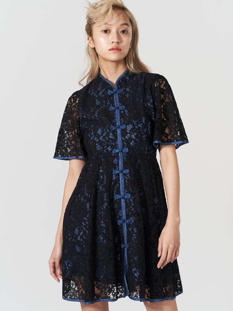 PAMEO POSE Macau Lace Mini Dress ブラック 新品 | myglobaltax.com