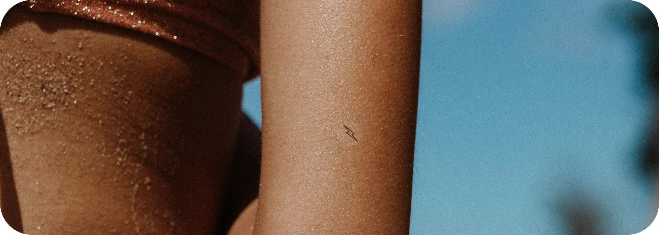 model with patch on arm