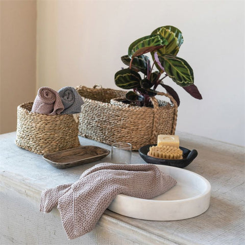  Large Felt Storage Basket with wood handles Perfect