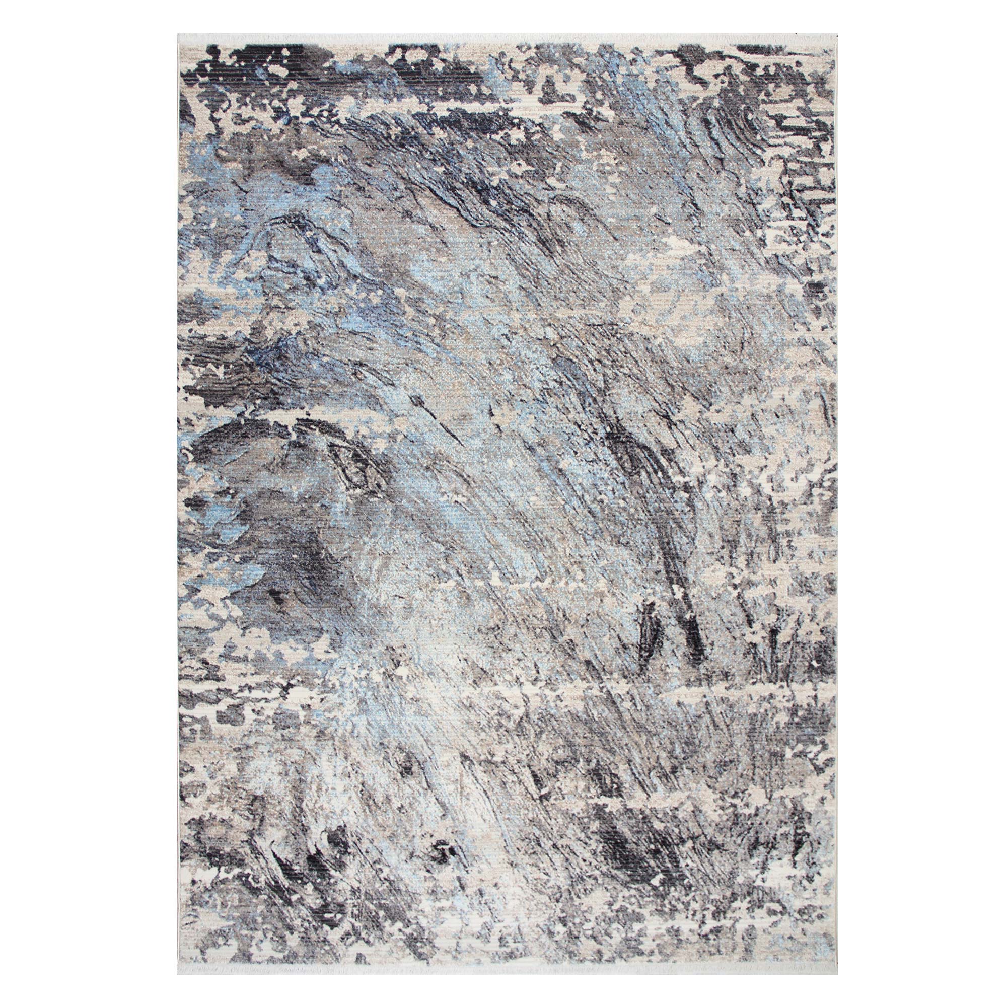 Image of Savoy 352 Collection Abstract Blue Rug