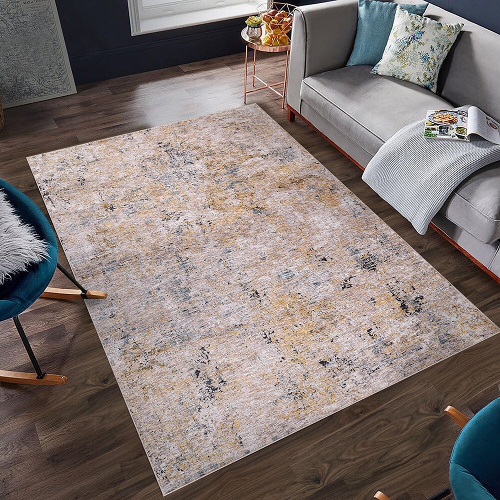 Image of York  0666 Abstract Beige Gold Area Rug