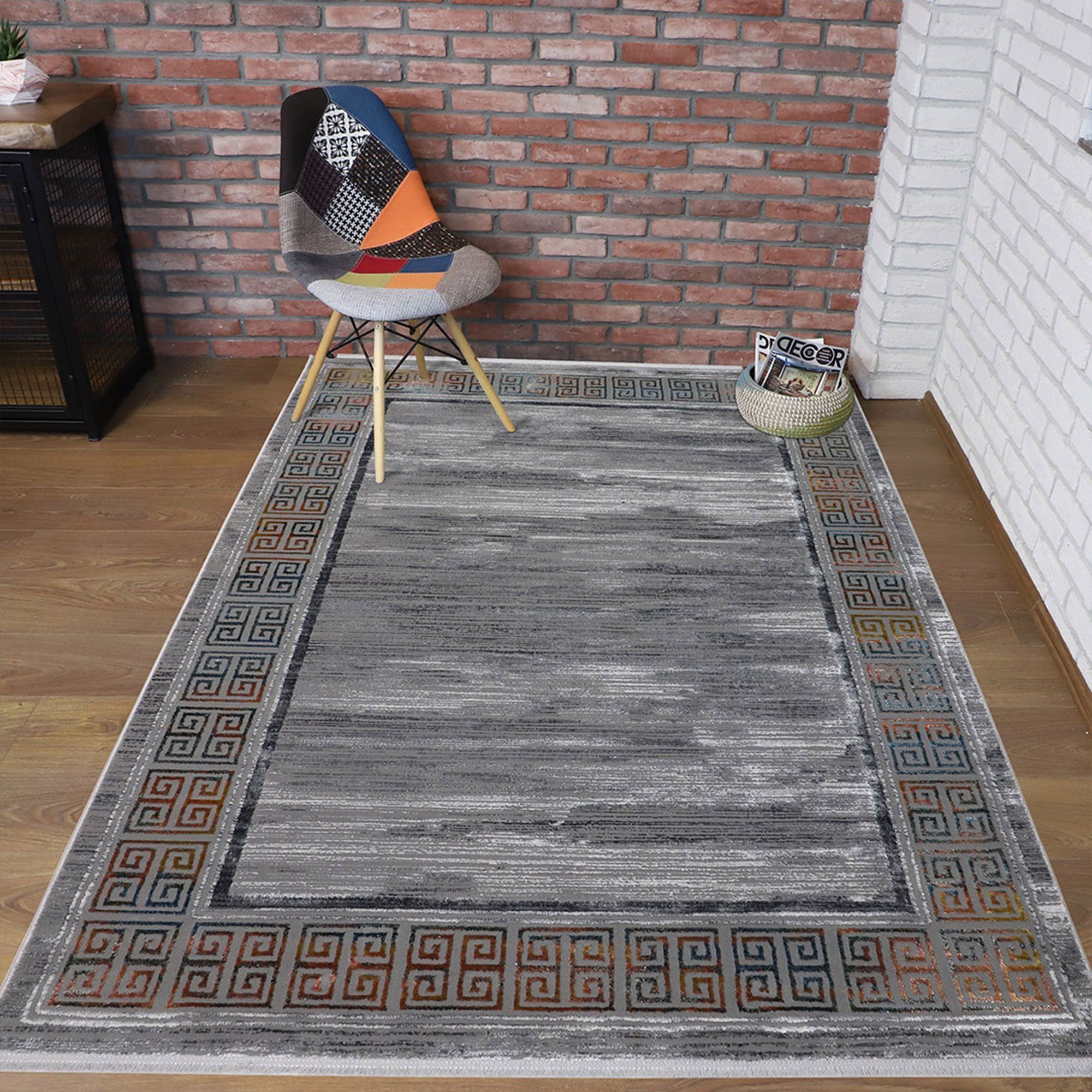 Image of Tempo 8781 Grey and Multi Coloured Rug