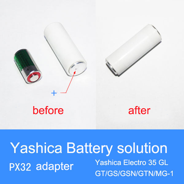 Viskeus Aangepaste patroon YASHICA ELECTRO 35 Battery Adapter, 4LR44 (PX28) —> PX32 (HM-4N) –  Cameractive