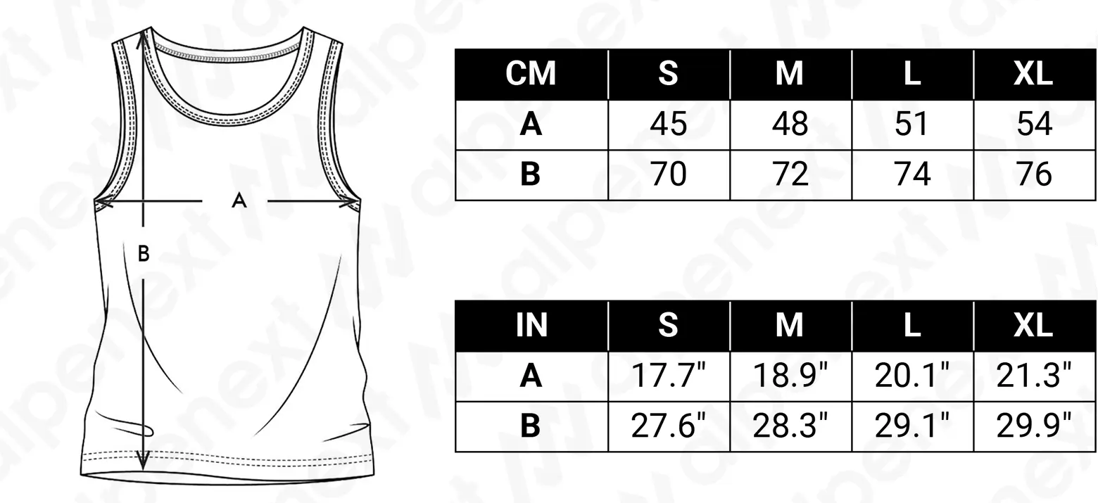 Size Chart Alpenext Débardeur Homme