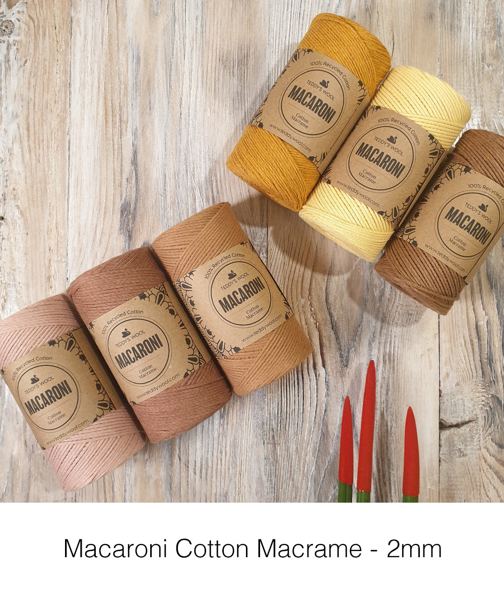 macaroni cotton macrame 2mm