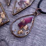 Antique Gold style open Bezel Resin pendants - Tilly Anne Designs
