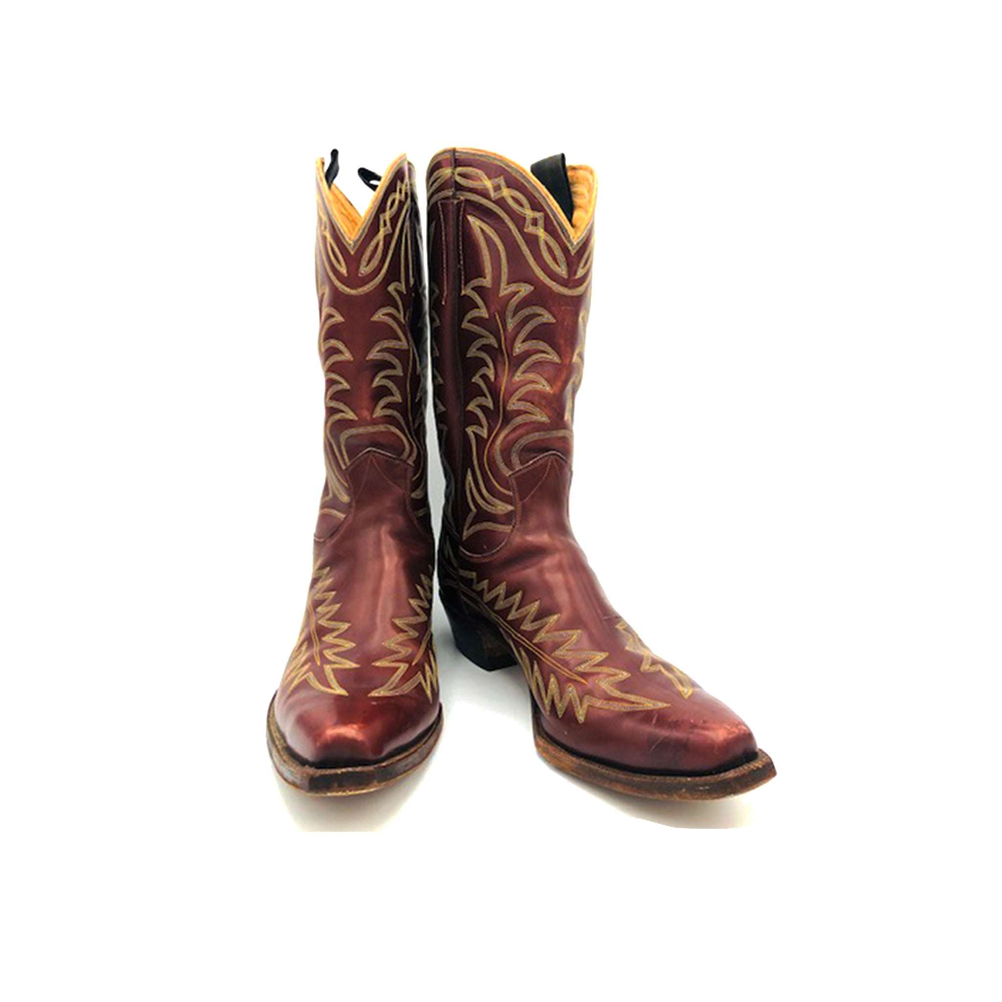 gold cowboy boots mens