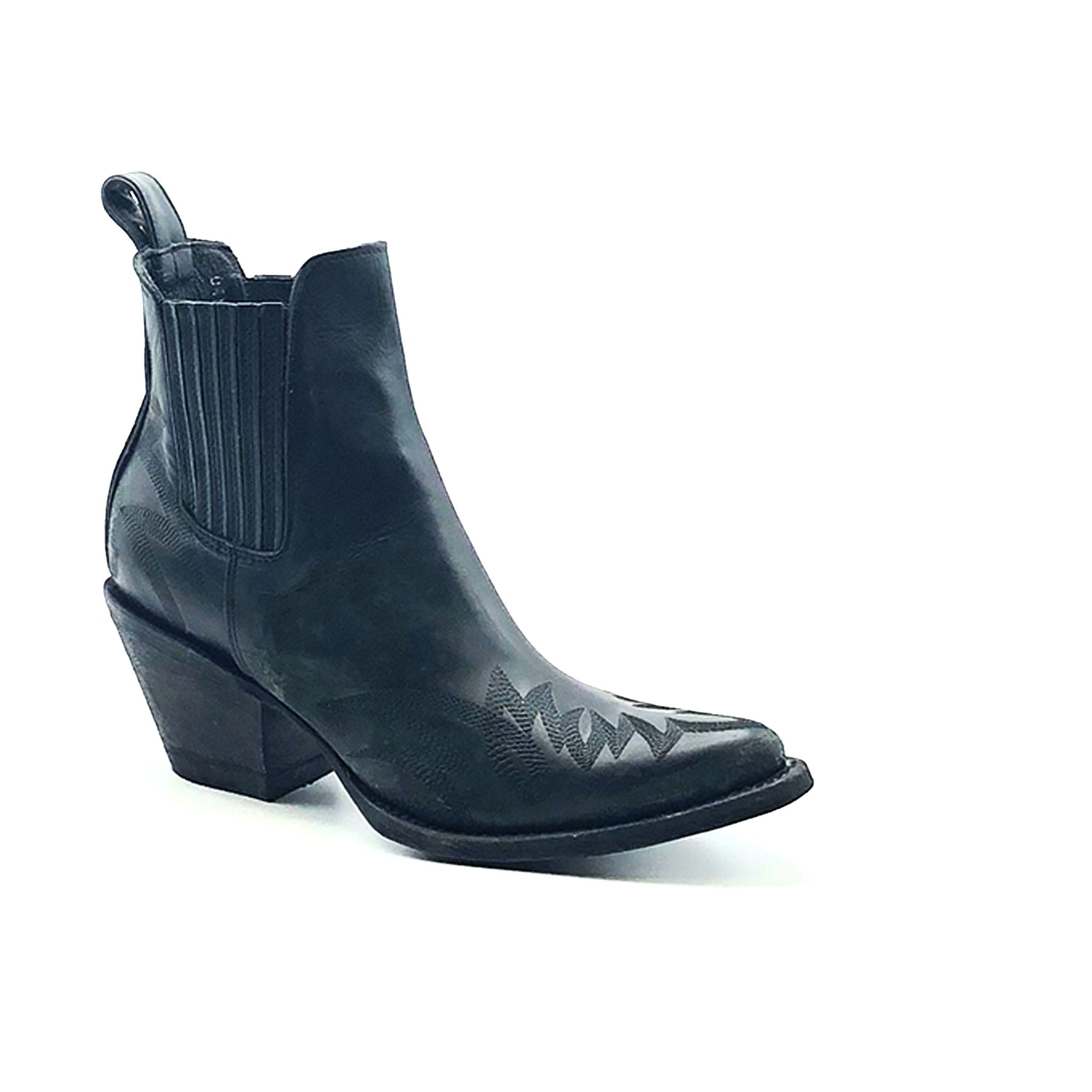 Women's Distressed Black Ankle Boots | Los Angeles – Boot Star USA