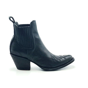 black ankle cowboy boots womens