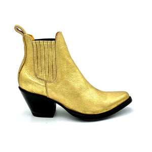 gold chelsea boots