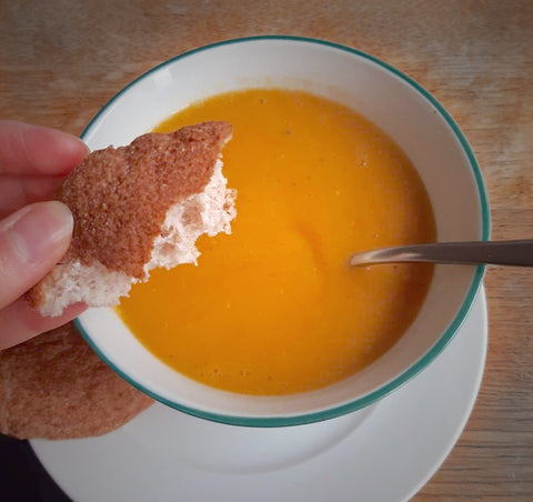 Butternut Squash soup Coconut bread