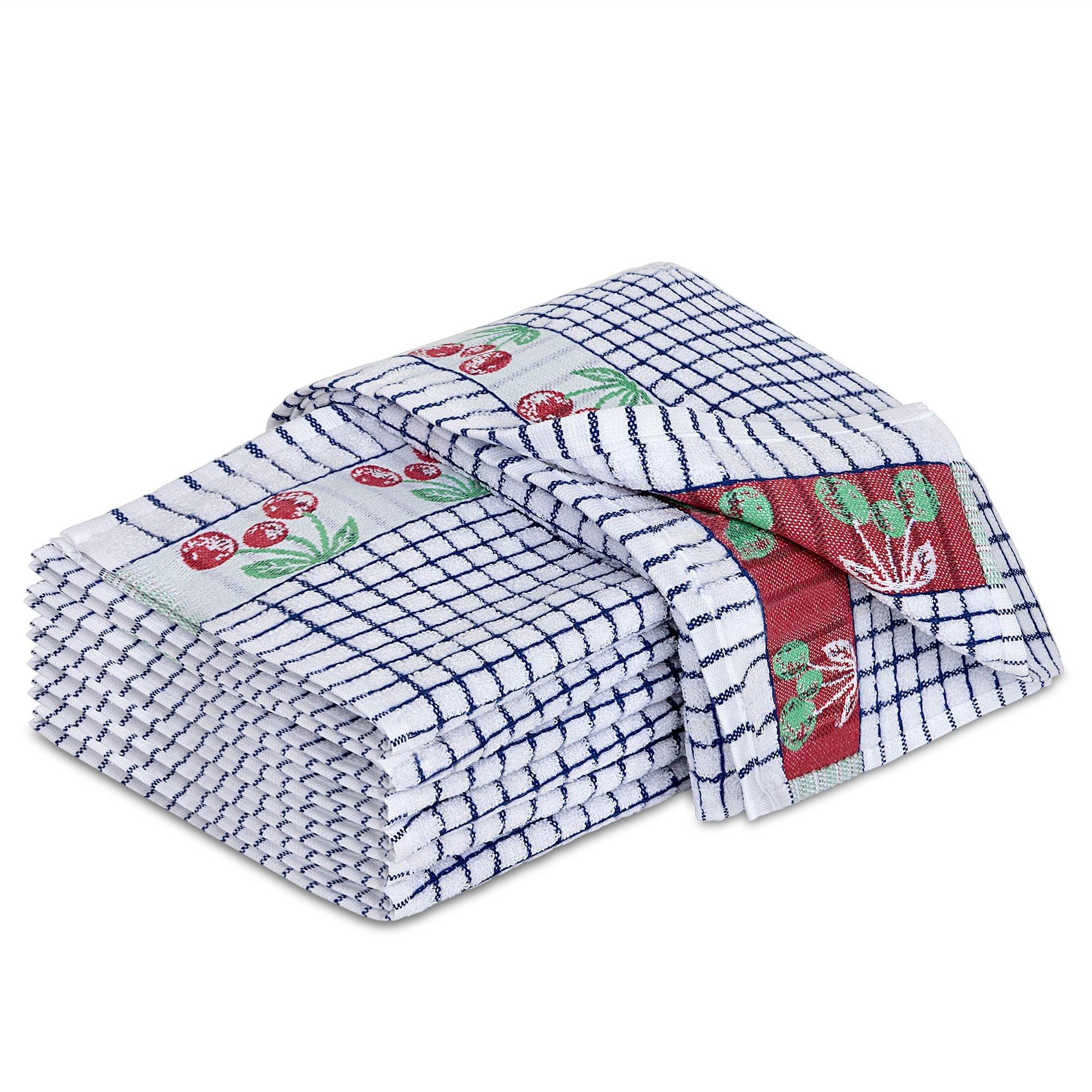 Checkered Design Cotton Dish Towels