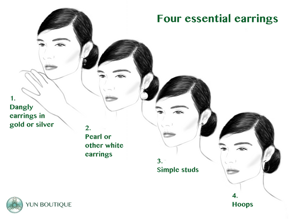 The four essential types of earrings (Christine Lin/Yun Boutique)