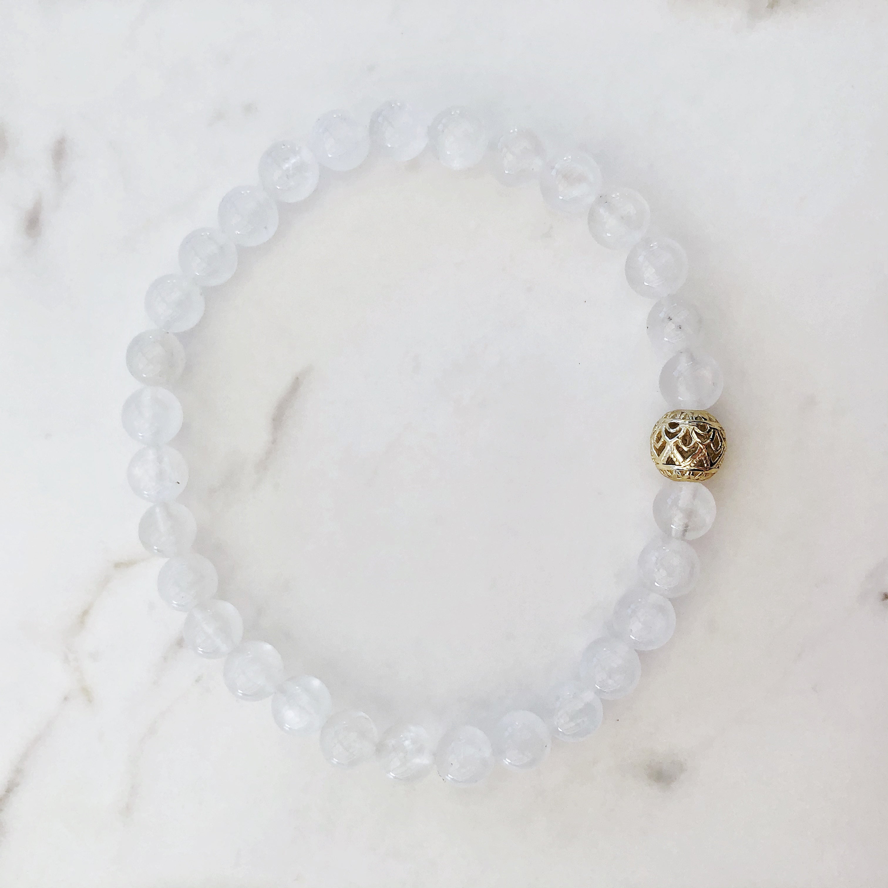 Moonstone Lotus Bracelet