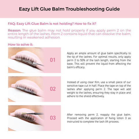 Eazy Lift Glue Balm Infographic