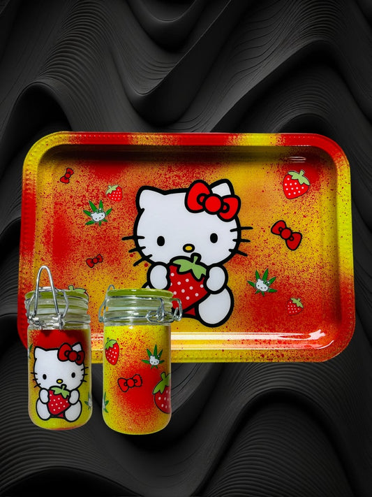 Hello Kitty Rolling Tray x Grinder Set 💖 Tap to shop!
