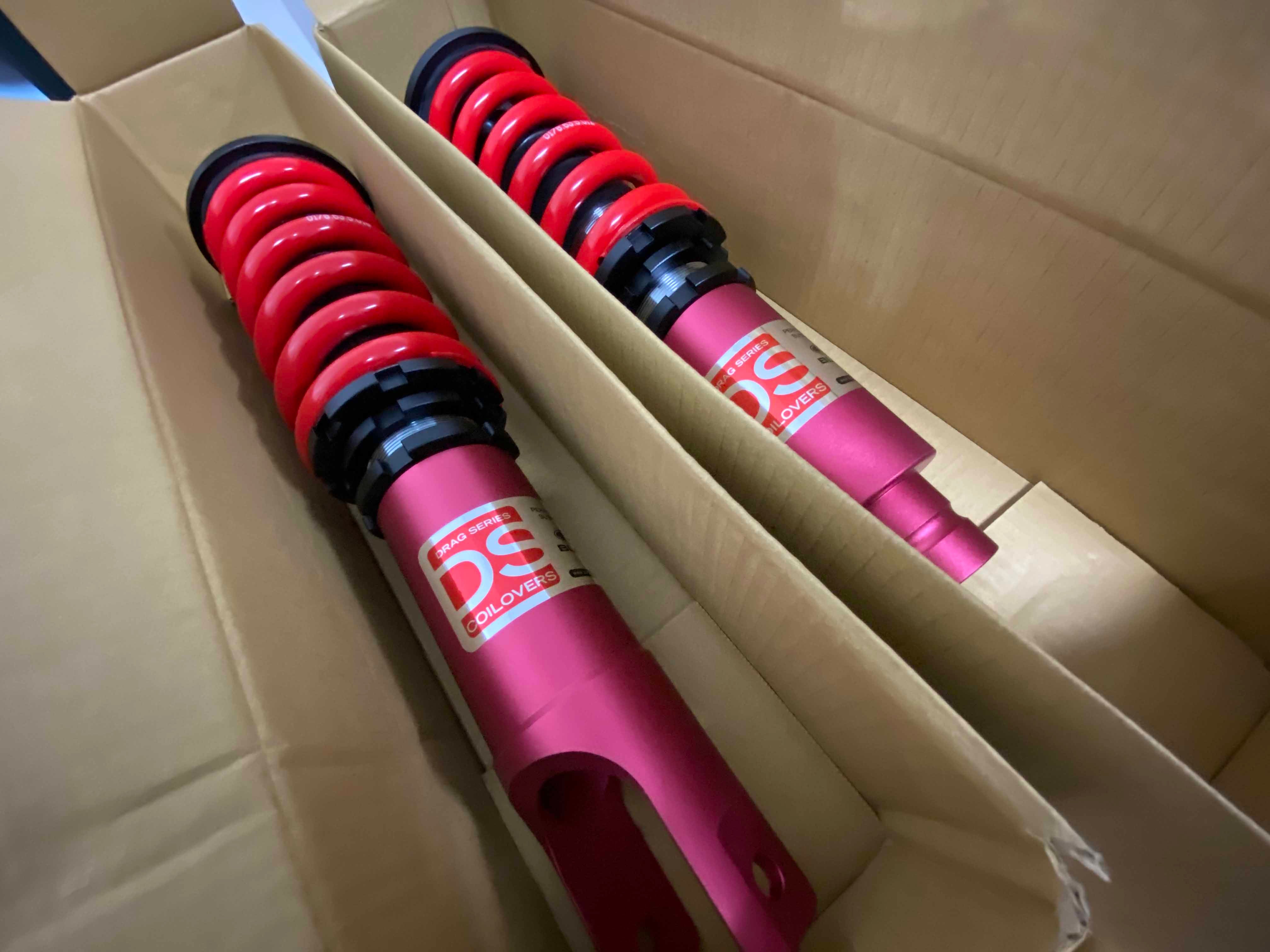 BLOX Racing Drag Series Coilovers in a box