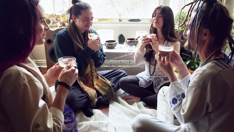 cacao ceremony vegan winter solstice circle ritual astrological