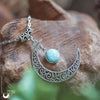 Collier "Luna" Amazonite, taille de la chaine au choix - Illustrations & Bijoux fantaisie ClairObscur Art