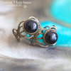 Bague elfique "Elwing" Onyx - Illustrations & Bijoux fantaisie ClairObscur Art