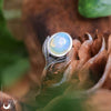 Bague "Flore" Opale en Argent 925, ajustable - Illustrations & Bijoux fantaisie ClairObscur Art