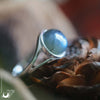 Bague "Gaïa" Labradorite en Argent 925, ajustable - Illustrations & Bijoux fantaisie ClairObscur Art