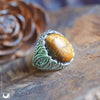 Bague mixte "Calypso" ajustable, pierre au choix - Illustrations & Bijoux fantaisie ClairObscur Art