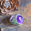 Bague mixte "Calypso" ajustable, pierre au choix - Illustrations & Bijoux fantaisie ClairObscur Art