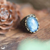 Bague mixte "Calypso" Labradorite, ajustable - Derniers exemplaires - Illustrations & Bijoux fantaisie ClairObscur Art