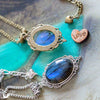 Collier "Leda" Labradorite - taille de la chaine personnalisable - Illustrations & Bijoux fantaisie ClairObscur Art