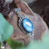 Collier "Leda" Labradorite - taille de la chaine personnalisable - Illustrations & Bijoux fantaisie ClairObscur Art