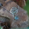 Collier Lotus Labradorite. Acier inoxydable et Argent 925 - Illustrations & Bijoux fantaisie ClairObscur Art