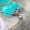 Collier Lotus Labradorite. Acier inoxydable et Argent 925 - Illustrations & Bijoux fantaisie ClairObscur Art