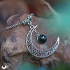 Collier "Luna" Onyx, taille de la chaine au choix - Illustrations & Bijoux fantaisie ClairObscur Art