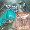Collier "Plume" Labradorite bleue ou verte - Illustrations & Bijoux fantaisie ClairObscur Art