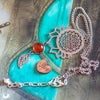 Collier "Sri Yantra Lotus" Ambre de la mer Baltique personnalisable - Illustrations & Bijoux fantaisie ClairObscur Art