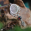 Collier "Sri Yantra Lotus" Grenat personnalisable - Illustrations & Bijoux fantaisie ClairObscur Art