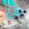 Collier "Sri Yantra Lotus" Lapis Lazuli - Illustrations & Bijoux fantaisie ClairObscur Art