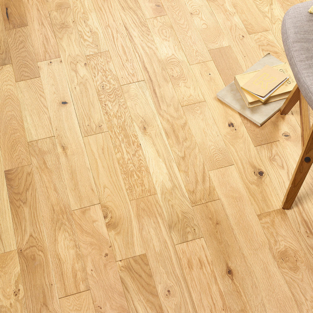 Lusso Florence Natural Brushed & Oiled Solid Oak 90mm